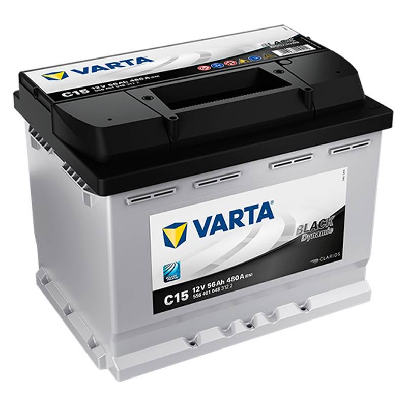 VARTA C15 - Batería de arranque BLACK Dynamic 12V 56Ah 480A 242x175x190